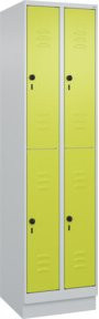 C+P Doppelstock-Spind Classic PLUS mit Sockel und 2 Abteilen in Viridingrün, H: 195 cm, B: 50 cm, T: 50 cm - Bild 1