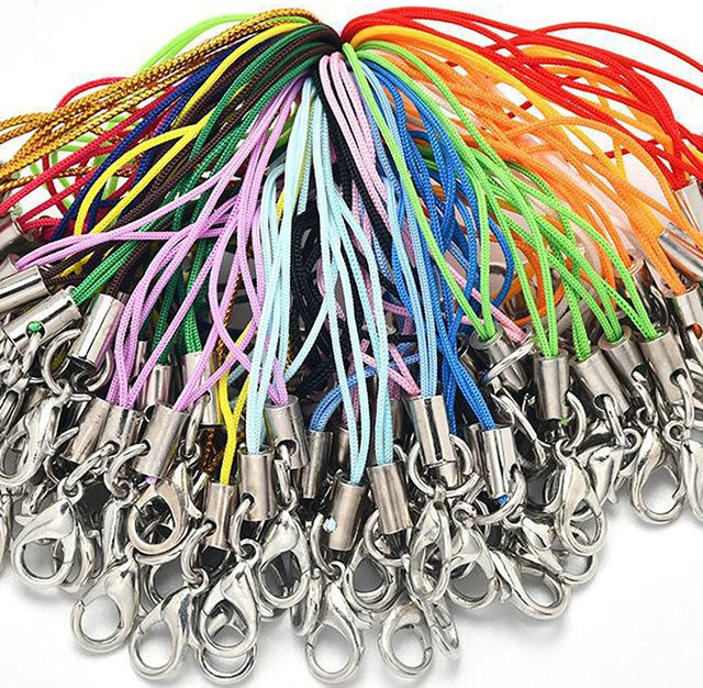 Beadia Charm Cord Lanyard, Edelstahl, Schwarz, Unisex - Bild 1