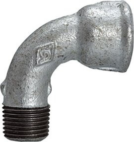 Riegler Bogen 1a kurz 90 Grad IG/AG Rp/R 3/4 in Schwarz aus Temperguss - Bild 1