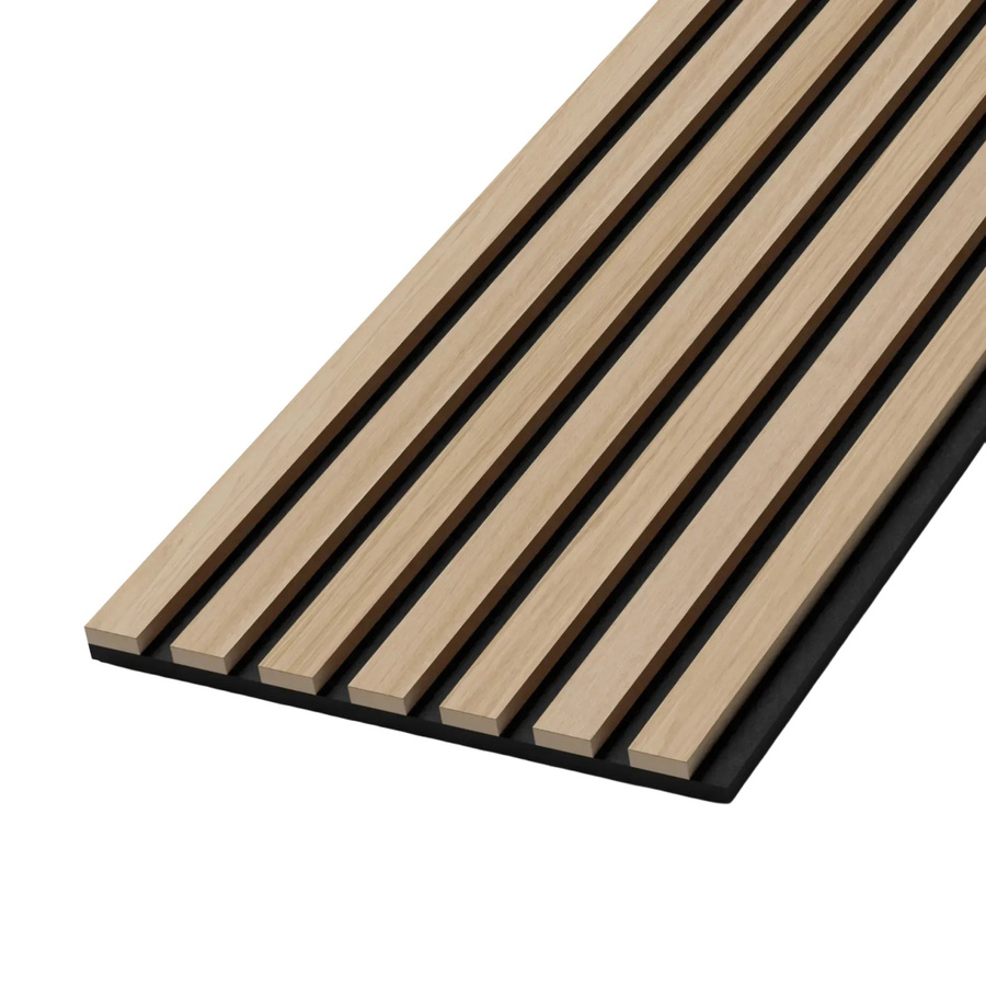 Amadeo Akustikpaneel Selbstklebend Eichenfurnier Natur Braun mit Akustikfilz B: 30,5 cm, H: 240 cm - Bild 2