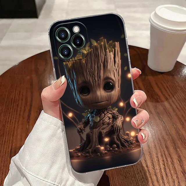 Transparente Handyhülle mit Marvel Venom und Groot Design für iPhone Modelle von iPhone 11 bis iPhone 17 Pro Max von mart43 - Bild 1