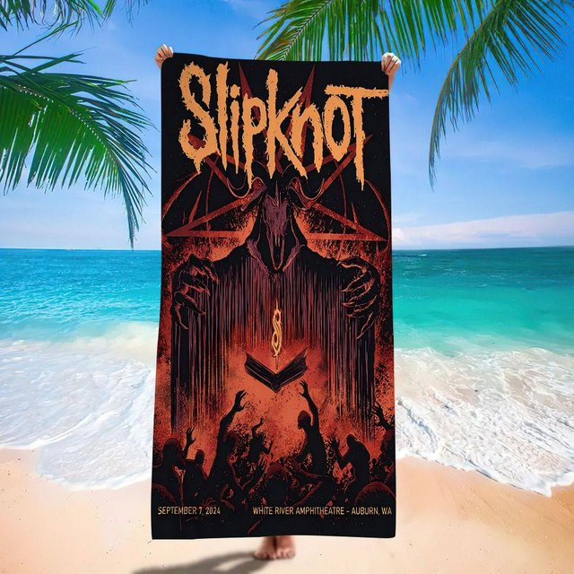 Slipknot Musik Mikrofaser Strandtuch von JMG Household Supplies, Schwarz, 30 x 30 cm - Bild 1