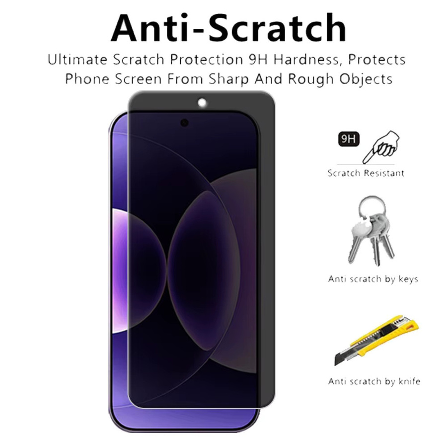 4 Stück Anti-Spionage-Hartglas Displayschutzfolie für Xiaomi 17 Pro Max 15 14 13 15T 14T 13T 12T Pro 12 11 Lite in Transparent - Bild 5