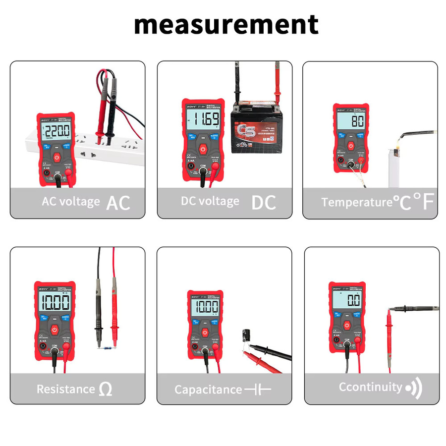 ZOYI S6+ Heimpräzisions-Digitalmultimeter mit automatischer Bereichswahl und intelligentem Anti-Burn-All-in-One-Elektrotester - Bild 6