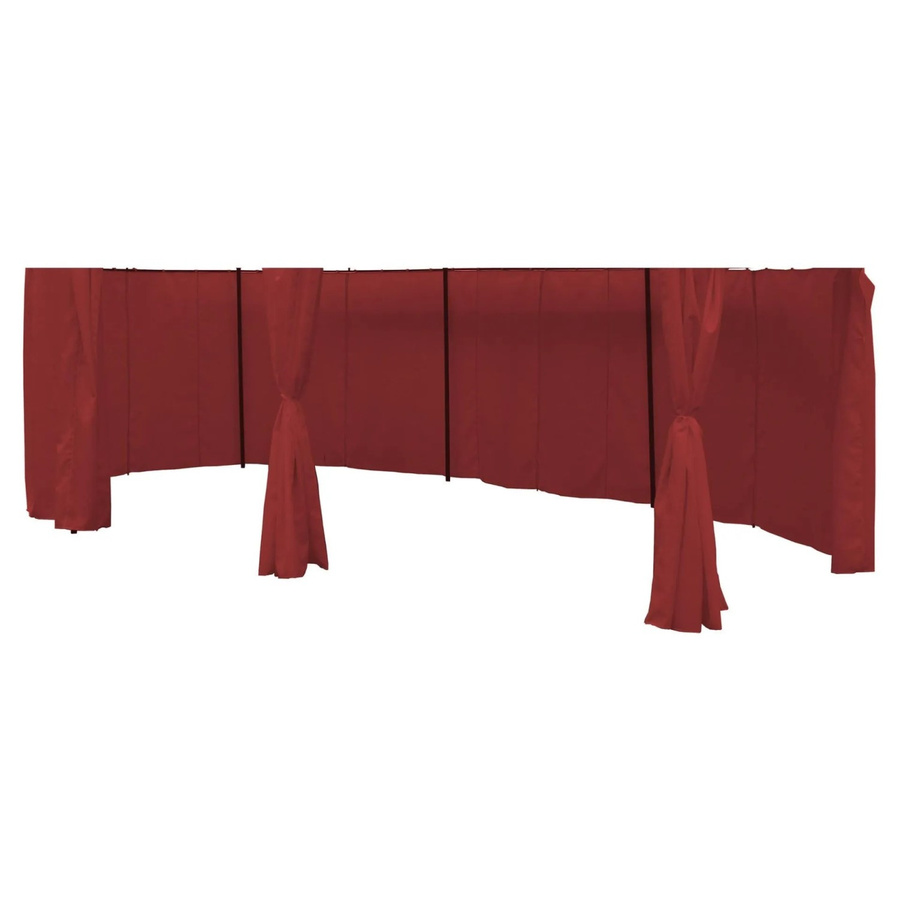 Lex 8er Set Seitenteile für Pavillon 5,3 x 3,5 m, wasserabweisende Seitenwände als Sichtschutz, Farbe Burgundrot - Bild 2