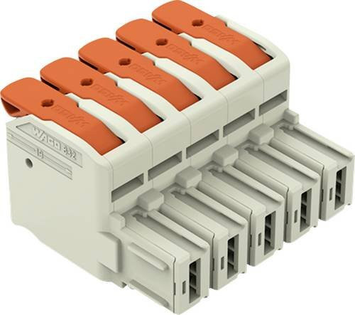 WAGO 832-1105/000-9037 Federleiste in Grau und Multicolour, 12 Stück - Bild 1