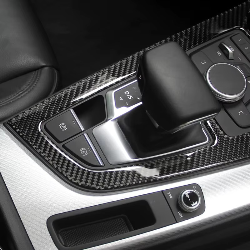 ZCODFOR Carbon Faser Schalthebelblende für Audi A4 A5 B9 S5 2017-2019 Dekorative Rahmen Abdeckung in Schwarz - Bild 2