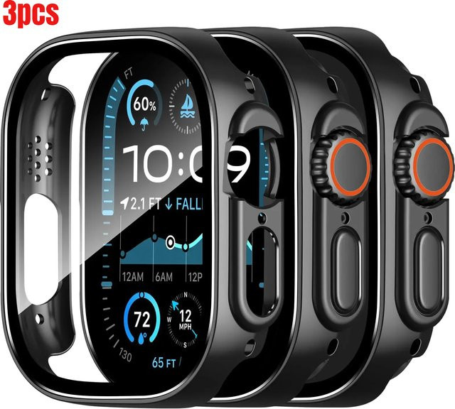Apple Watch Case Ultra Abdeckung, 49 mm, Schwarz, Titan, Unisex - Bild 1