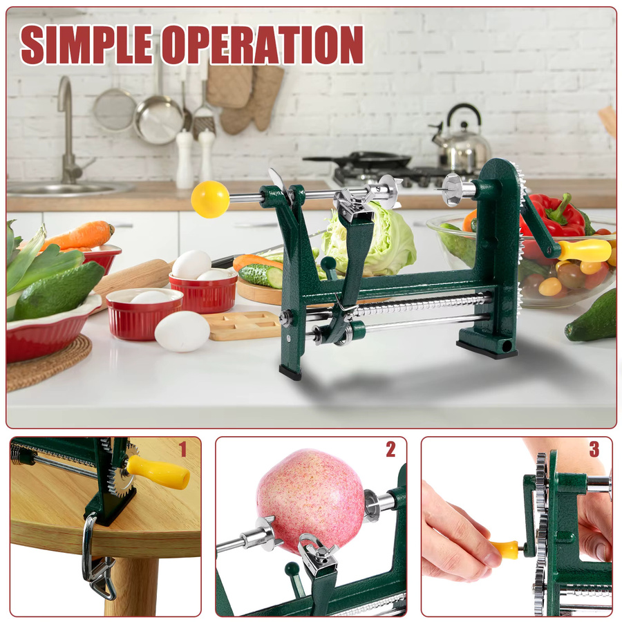 Willstar Manueller Obstschäler aus Edelstahl in Rot und Grün - Bild 2
