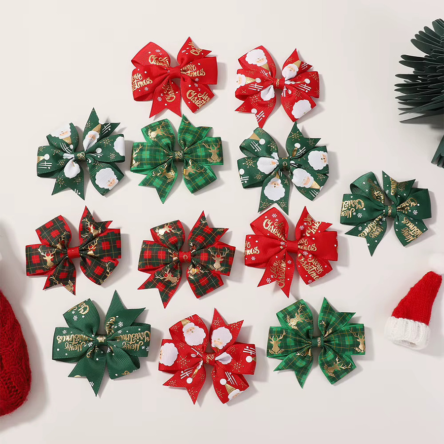 BABY BOWS Haar Clips mit Weihnachtsmotiv, 4er-Set, für Kinder - Bild 4