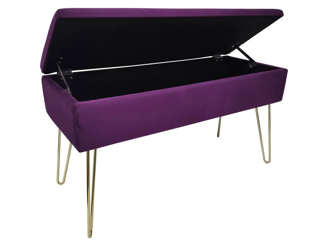 ECHTWERK Sitzbank Scarlett in Beere aus Samtstoff, B/T/H: 150 x 30 x 41,5 cm - Bild 3