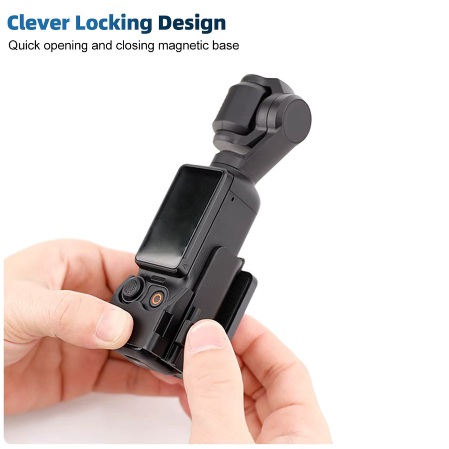 FONKEN Magnetischer Halterungsständer mit 180-Grad-Winkel für DJI Osmo Pocket 3 und Batteriegriff, Schwarz - Bild 6