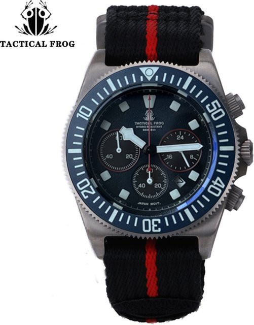 Tactical Frog Tauchsportuhr, Titan, Solar, Saphirglas, 42 mm, Herren - Bild 1