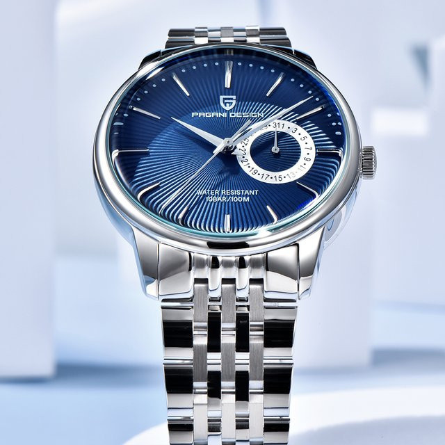 PAGANI DESIGN Armbanduhr, Quarz, Edelstahl, Blau, Herren - Bild 1