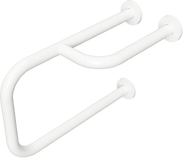 Brillantbad BELP Stützgriff Rechts Weiß Matt aus Stahl mit Abdeckung für Bad und WC, B/T/H: 23,5 x 38,0 x 51,6 cm, 120 kg Traglast - Bild 1