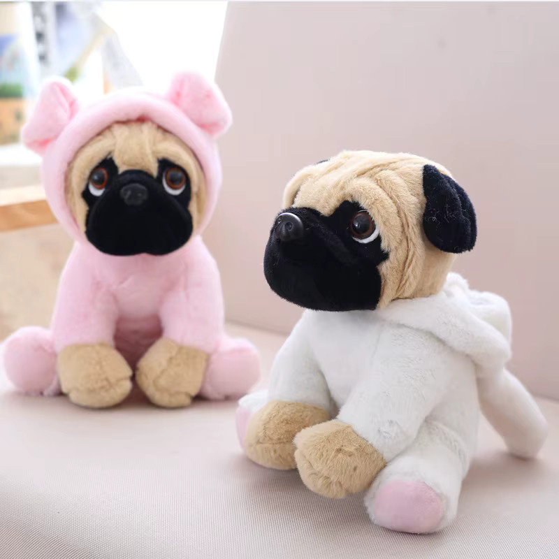 YUZHINUO Plüsch Hund Sharpei Mops, Plüschtier, Rosa / Pink - Bild 2
