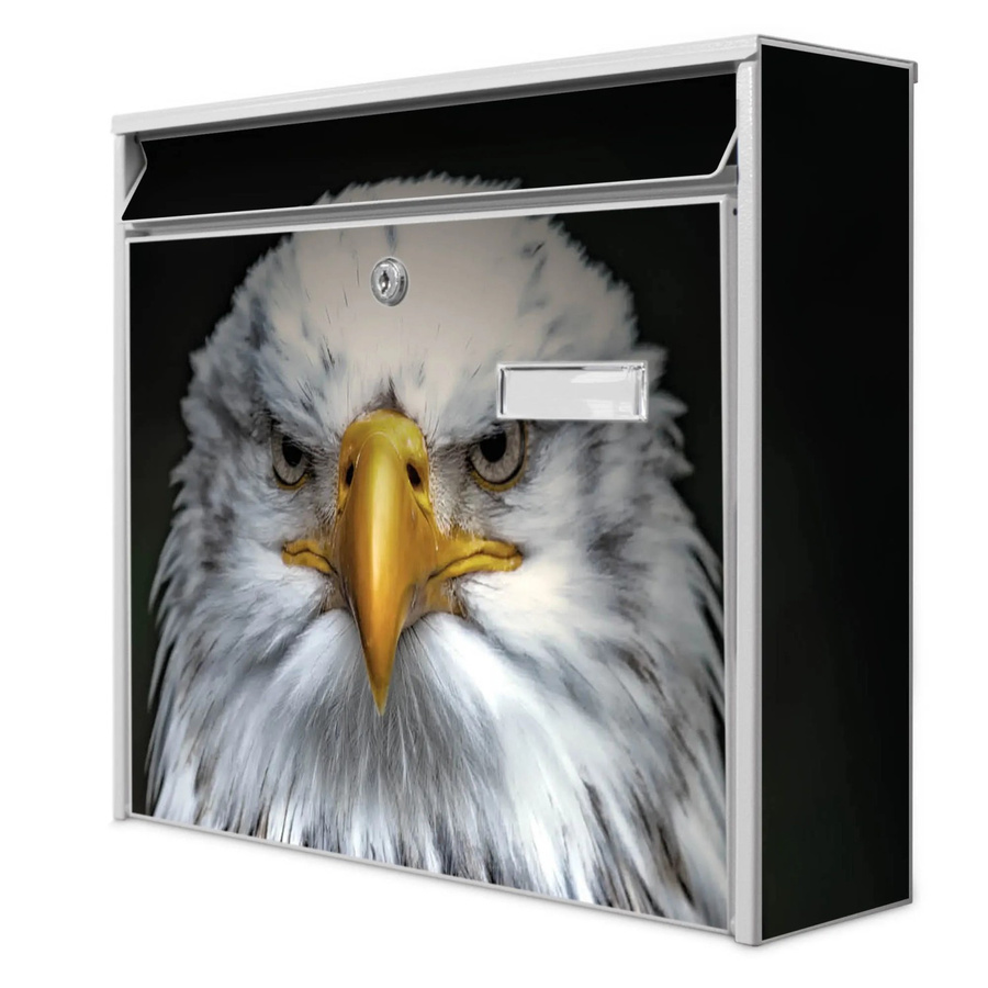 Banjado Briefkasten mit Adler-Motiv in Weiß, Wandmontage, B/H/T: 36,2 x 32,2 x 10 cm - Bild 2
