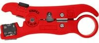 Knipex Abisolierwerkzeug für Koaxial- und Datenkabel, Farbe: Rot, Länge: 125 mm - Bild 2