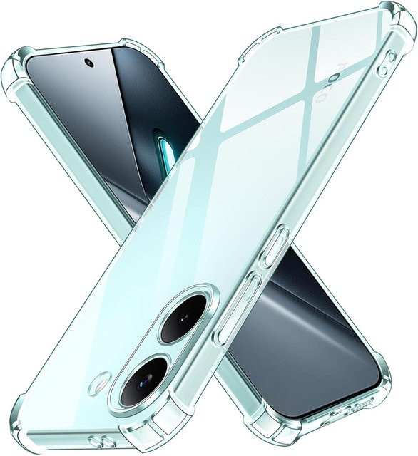 Stoßfeste TPU Schutzhülle für Xiaomi Poco X8 Pro Max in Transparent/Weiß - Bild 1