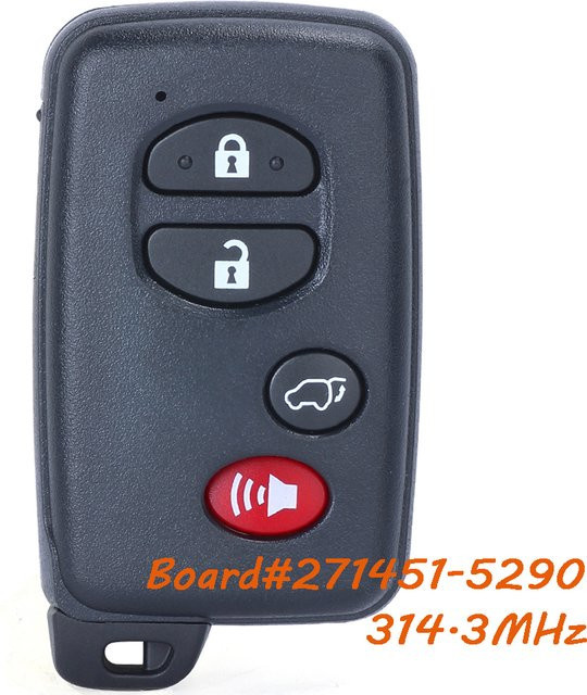 KEYECU Smart Remote Key Fob 314,3 MHz für Toyota Venza, Farbe: Schwarz, Modell HYQ14ACX - Bild 1