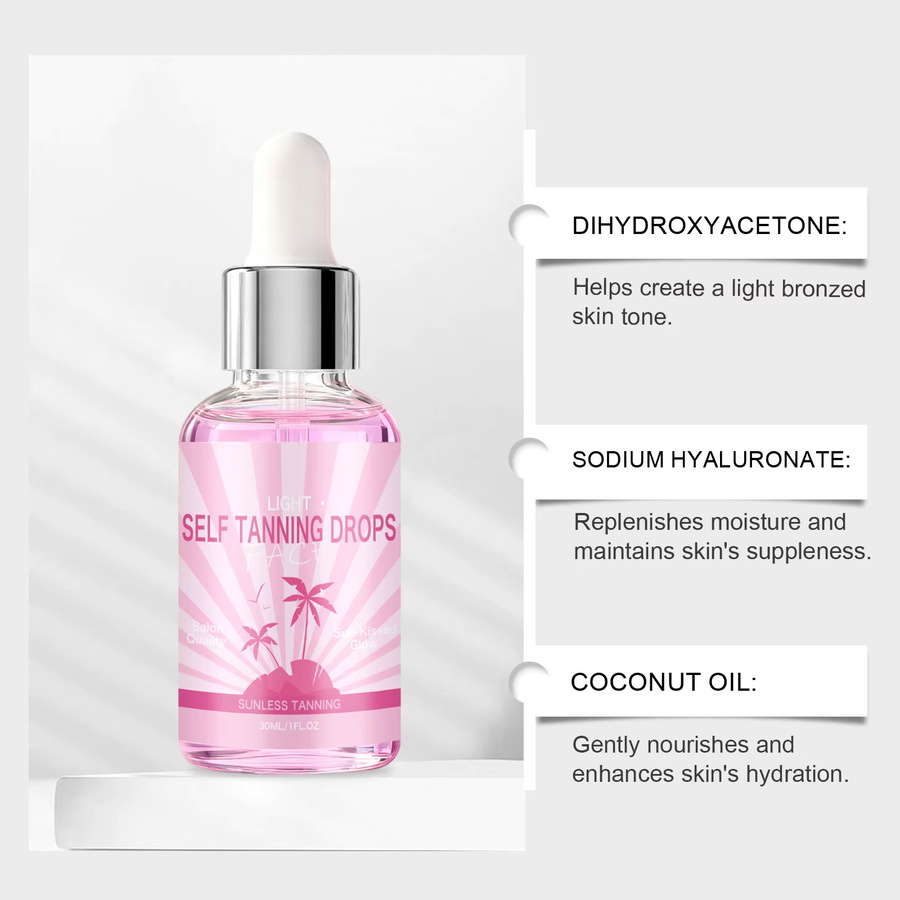 Hoygi Selbstbräuner-Tropfen Bräunungsserum für Gesicht und Körper, 30 ml, Unisex - Bild 2