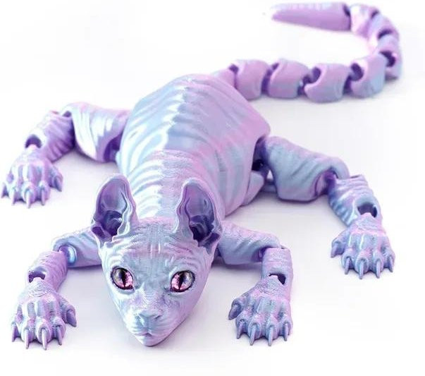 HOME9 Sphynx Katze, Figur, beweglich, violett, Kunststoff - Bild 1