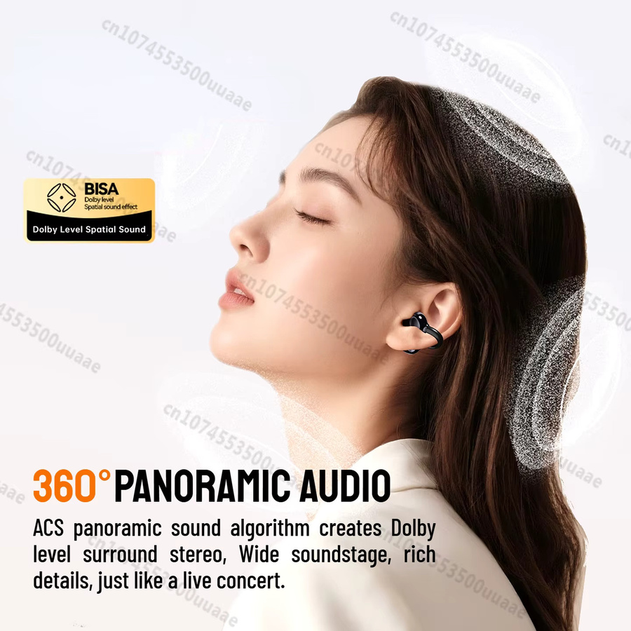 Monster AirStar A02 OWS Ohrclip-Kopfhörer in Beige mit 360 Grad immersivem Stereo, Bluetooth 6.0 und TWS True Wireless Technologie - Bild 5