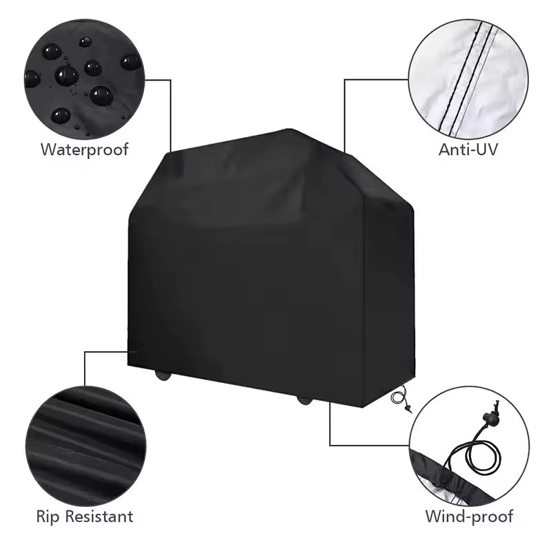 Wasserdichte Weber Outdoor Grill Abdeckung in Schwarz für Gas, Holzkohle und elektrische Grills - Bild 2