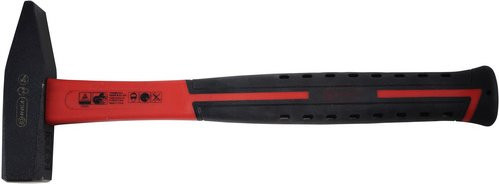 Connex Schlosserhammer mit Glasfaserstiel in Rot/Schwarz, 0,5 kg - Bild 1