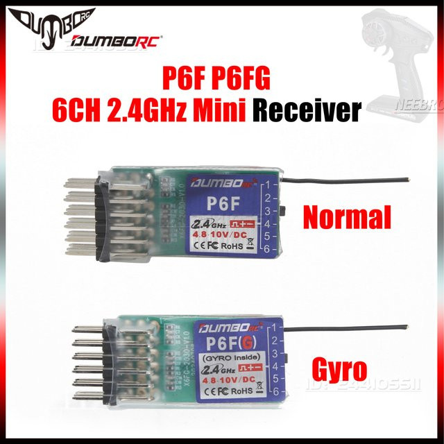DUMBORC Mini P6FG Gyro 2,4 GHz 6CH Empfänger für Sender DDF-350 X6 X4 Steuerung System - Bild 1