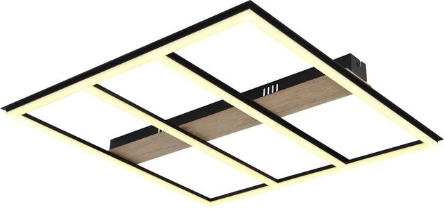 Globo LED-Deckenleuchte Froomy in Schwarz, quadratisch, B/T: 60 x 60 cm - Bild 1