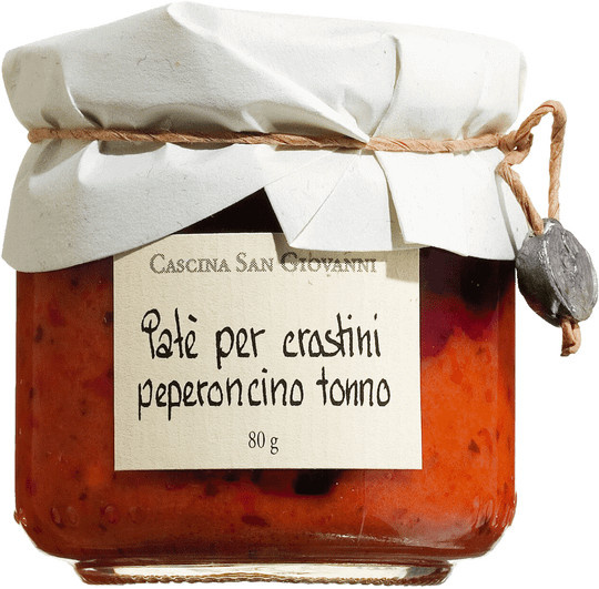 Cascina San Giovanni Crostinocreme Kirschpaprika & Thunfisch 80 g - Bild 1