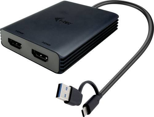 i-tec USB-C und USB-A auf Dual HDMI Videoadapter 4K 60Hz in Schwarz, Länge: 27 cm - Bild 1