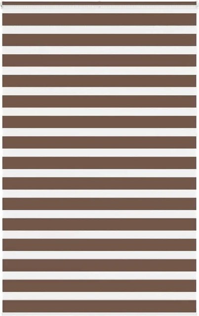 vidaXL Doppelrollo Day & Night Braun gestreift aus Polyester B/H: 140 x 230 cm - Bild 1