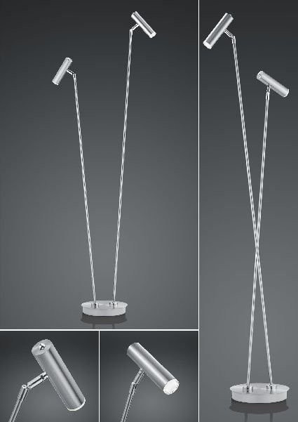 Stehleuchte TOM als dimmbare LED-Leseleuchte in Silber Chrom mit Touch-Funktion - Bild 1