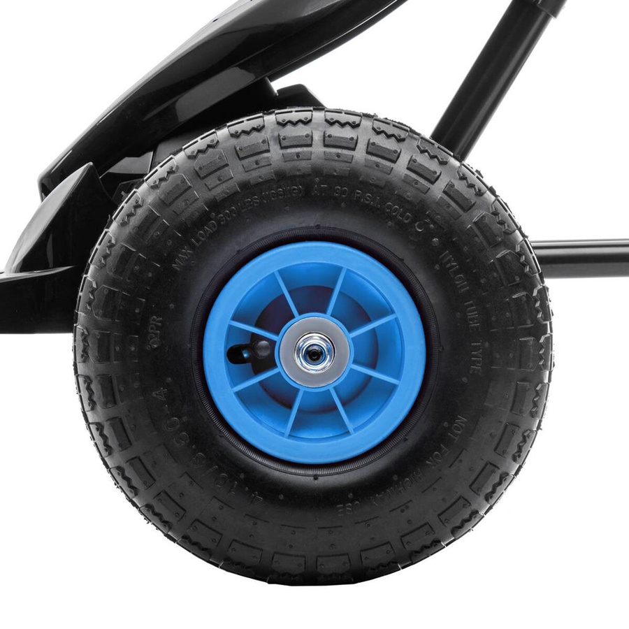 HOMCOM Gokart Kinderfahrzeug mit verstellbarem Sitz blau schwarz ab 5 Jahren - Bild 5
