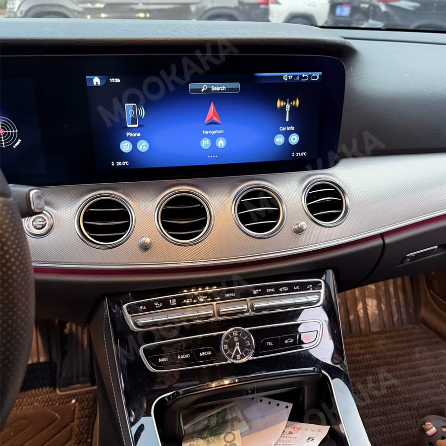 ZWNAV Dual Bildschirm Android 13 Auto Radio Multimedia Player für Mercedes Benz E Klasse W213 2016-2018 mit GPS, CarPlay, WiFi und Bluetooth in Schwarz - Bild 3