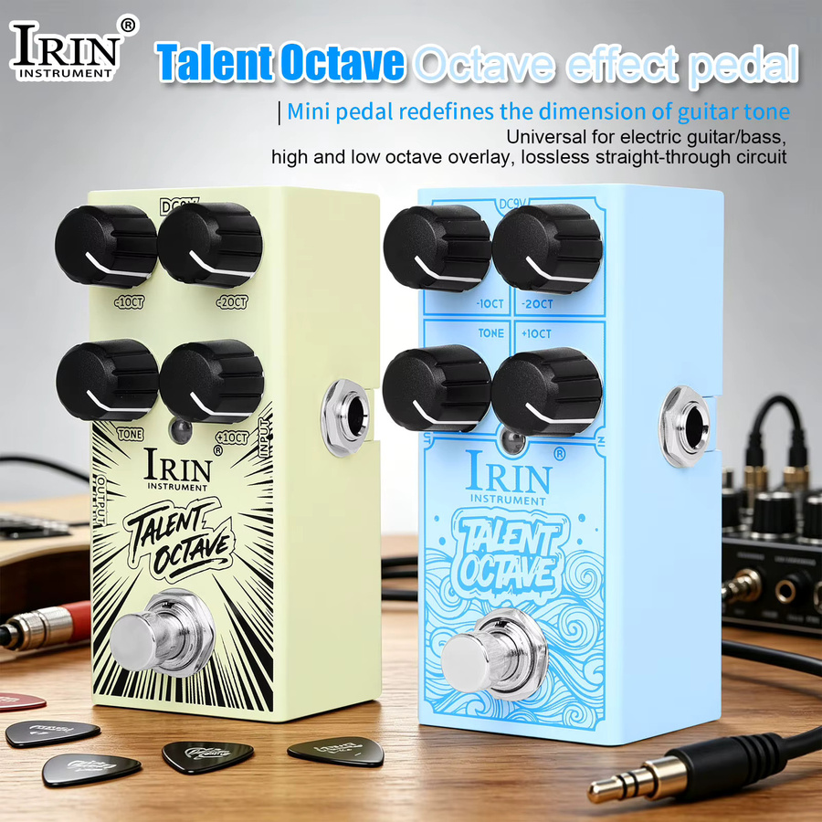 IRIN RS/F-19 TALENT OCTAVE Gitarren-Effektpedal – Polyphoner Dreifach-Oktav-Harmonisierer für 3 separate Stimmen - Bild 3