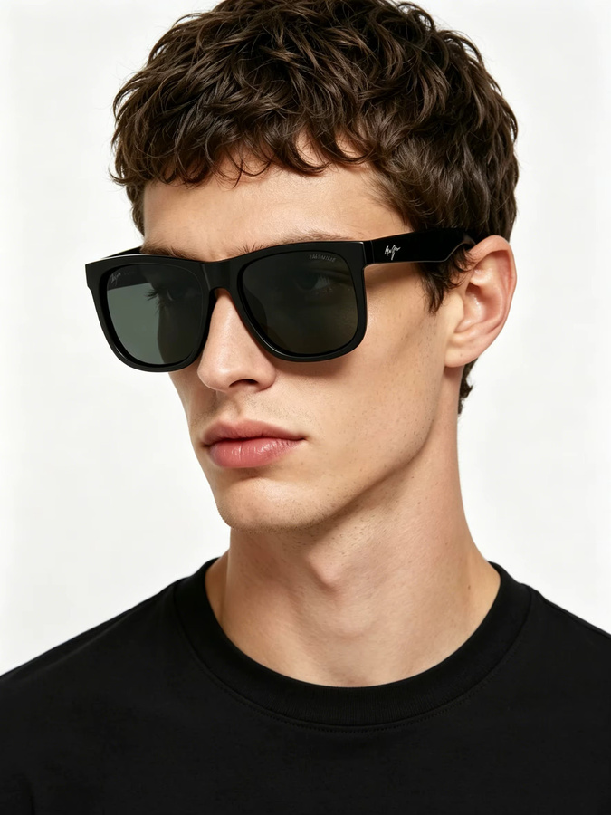 Maui Jim Sonnenbrille Square, Vollrand, Kunststoff, Black, Unisex - Bild 4