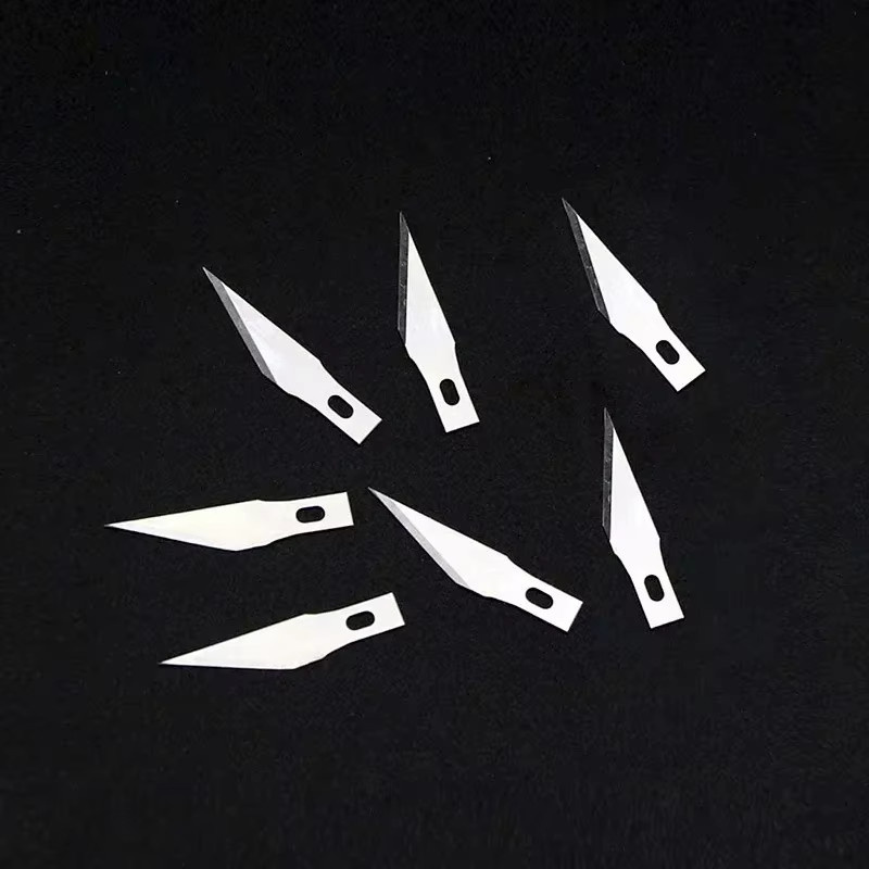 Skalpell Klingen Typ 10 aus Metall in Silber für Handwerk, Obst und Holz Schnitzarbeiten, 50 Stück - Bild 3