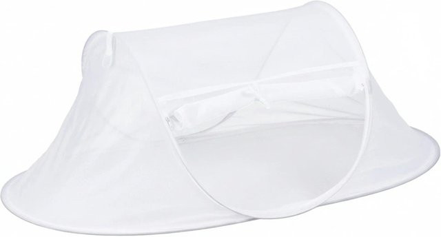 Relaxdays Fliegenhaube aus Polyester in Weiß, faltbar, B/T/H: 40 x 110 x 58 cm - Bild 1