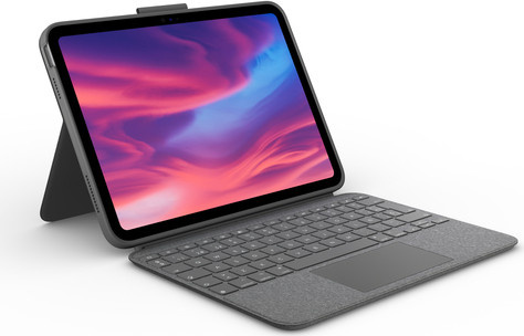 Logitech Combo Touch Tastatur und Foliohülle mit Trackpad und Hintergrundbeleuchtung für Apple iPad und iPad Air, Oxford Gray, QWERTY Spanisch - Bild 1