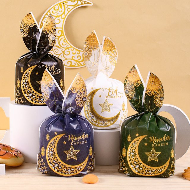 Niedliche Cartoon Kaninchen Geschenktaschen für Ramadan Kareem und Eid Al-Fitr, Mehrfarbig - Bild 1