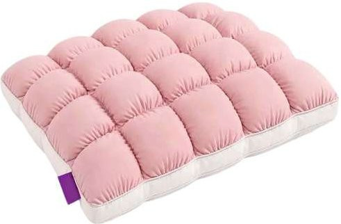 LulaStyle Mellow Puff Wolkenkissen in Rosa, atmungsaktives Kühlkissen aus Mikrofaser mit Gitterstruktur für Seiten- und Rückenschläfer, B/T/H: 66 x 50 x 1 cm - Bild 1