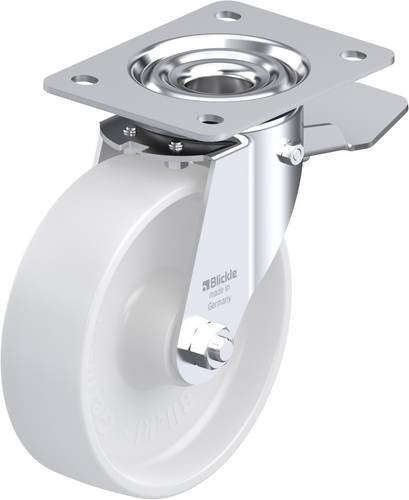 Blickle Lenkrolle LE-PO 160R-ST mit Feststeller, verzinkt, Rad-Durchmesser: 16 cm, Tragfähigkeit: 300 kg - Bild 1