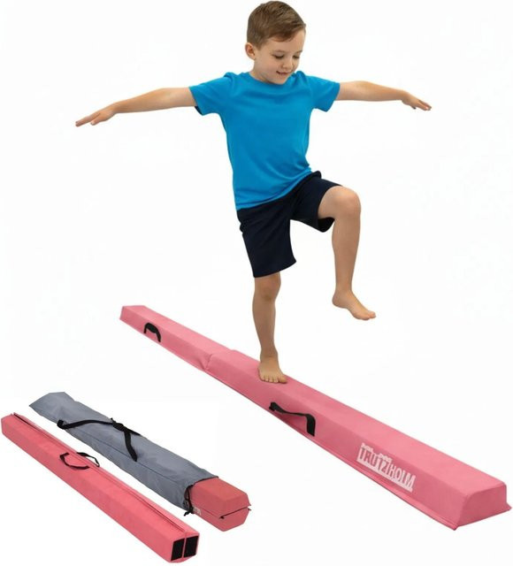 TRUTZHOLM Schwebebalken Klappbar, Pink, mit Tragetasche - Bild 1