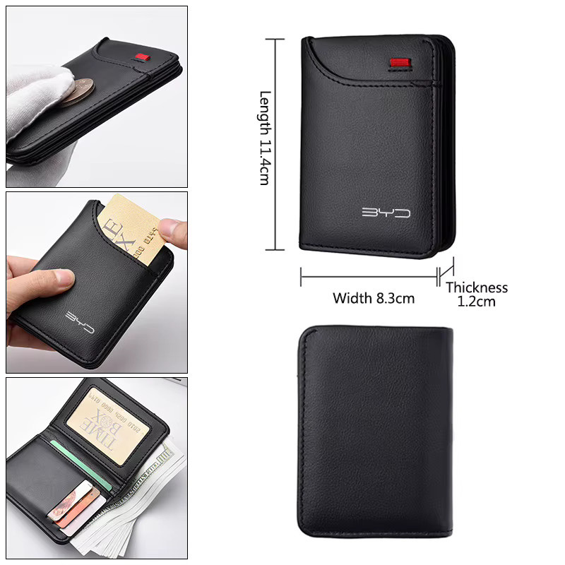 Mini Brieftasche für BYD Han, Tang, Ev, Song Plus Pro, Dolphin, Atto 3 und Yuan in Schwarz - Bild 2