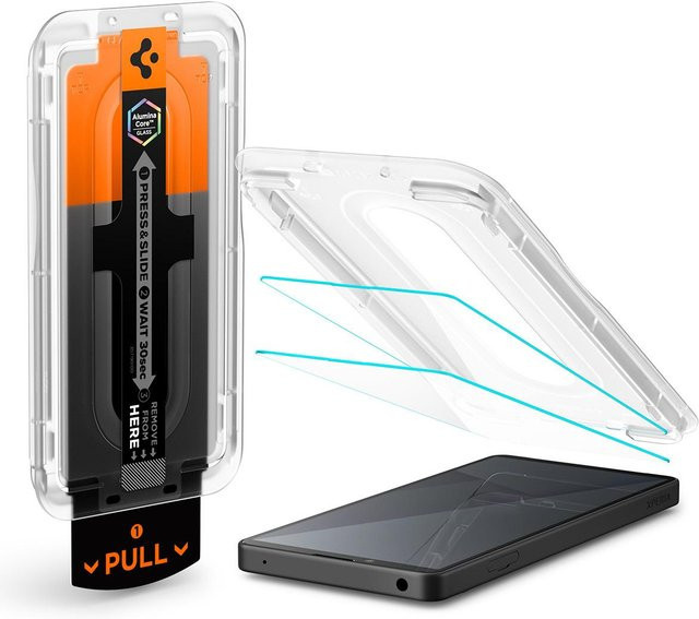 Spigen Glas Schutzfolie Glas EZ Fit Pro 2er-Pack für Sony Xperia 10 Vii, Transparent - Bild 1