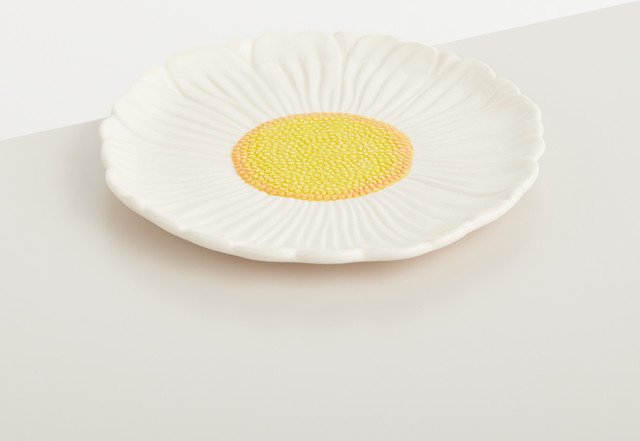 BLUME2000 Keramik Frühstücksteller Gänseblümchen in Weiß - Bild 1