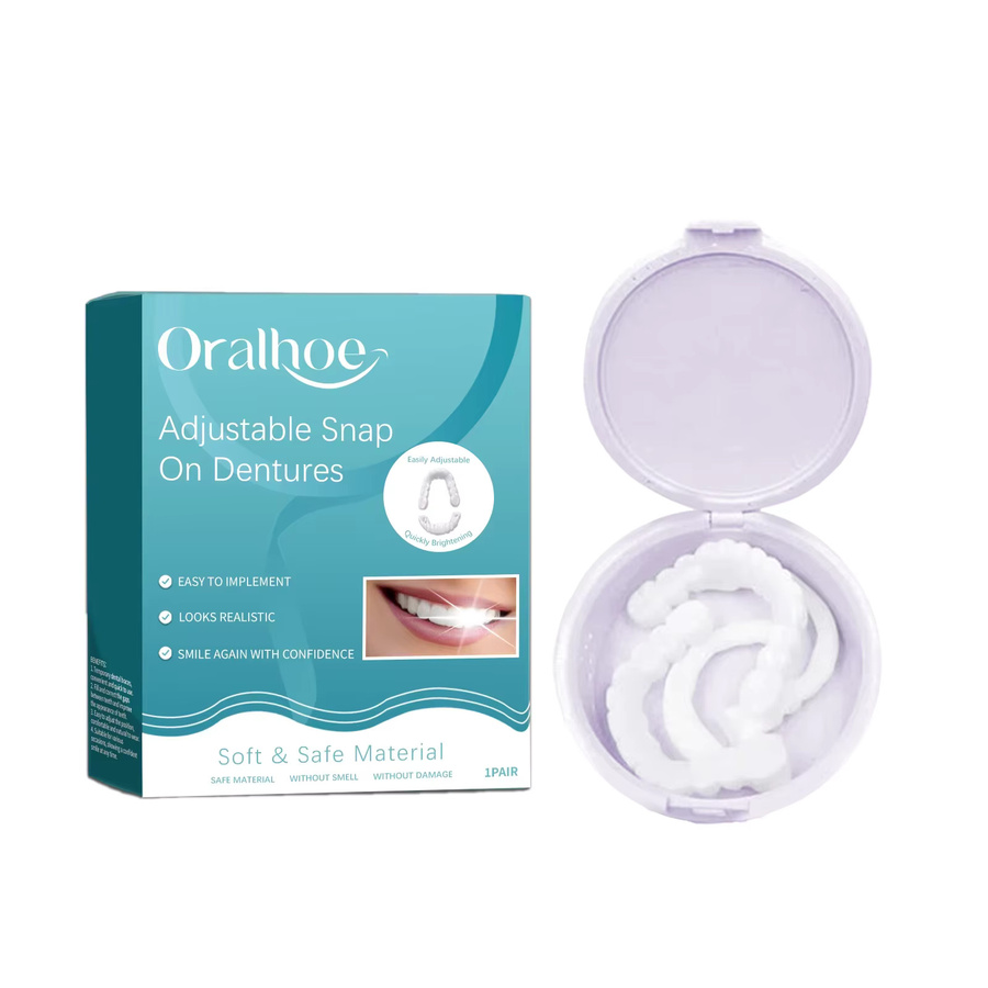 Oralhoe Aufsteckbare Provisorische Zahnprothesen für Ober- und Unterkiefer, Unisex - Bild 2